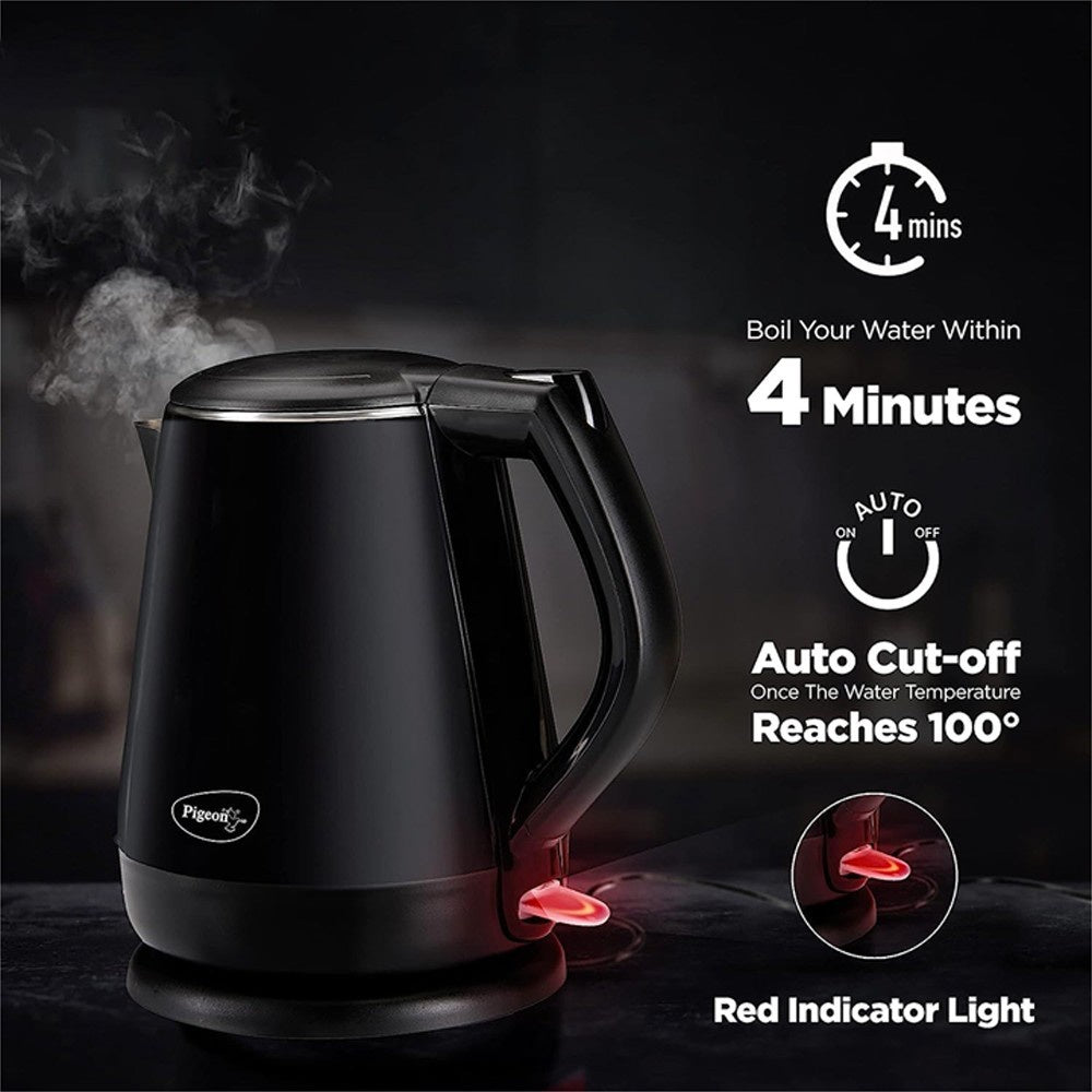 Pigeon Aura Double Walled Cool Touch Electric Kettle (1500W, 15635, Black) : 1 unit