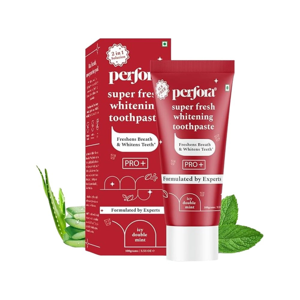 Perfora Super Fresh Teeth Whitening Toothpaste (Icy Double Mint) : 100 g