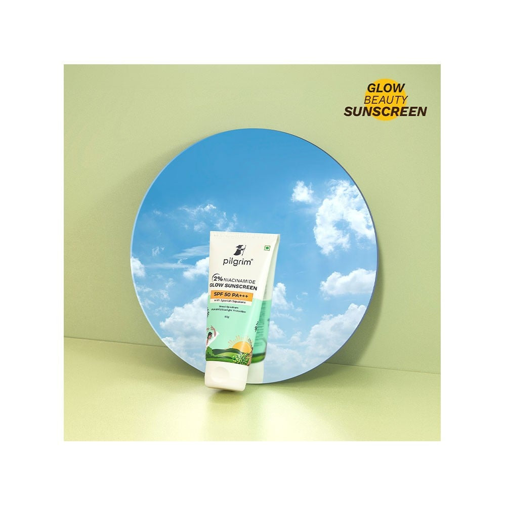 Pilgrim 2% Niacinamide Glow Sunscreen (with SPF 50 PA+++) : 50 g