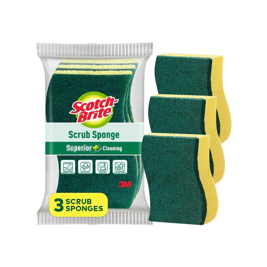 Scotch Brite Sponge Scrub : 1 pack (3 pieces)