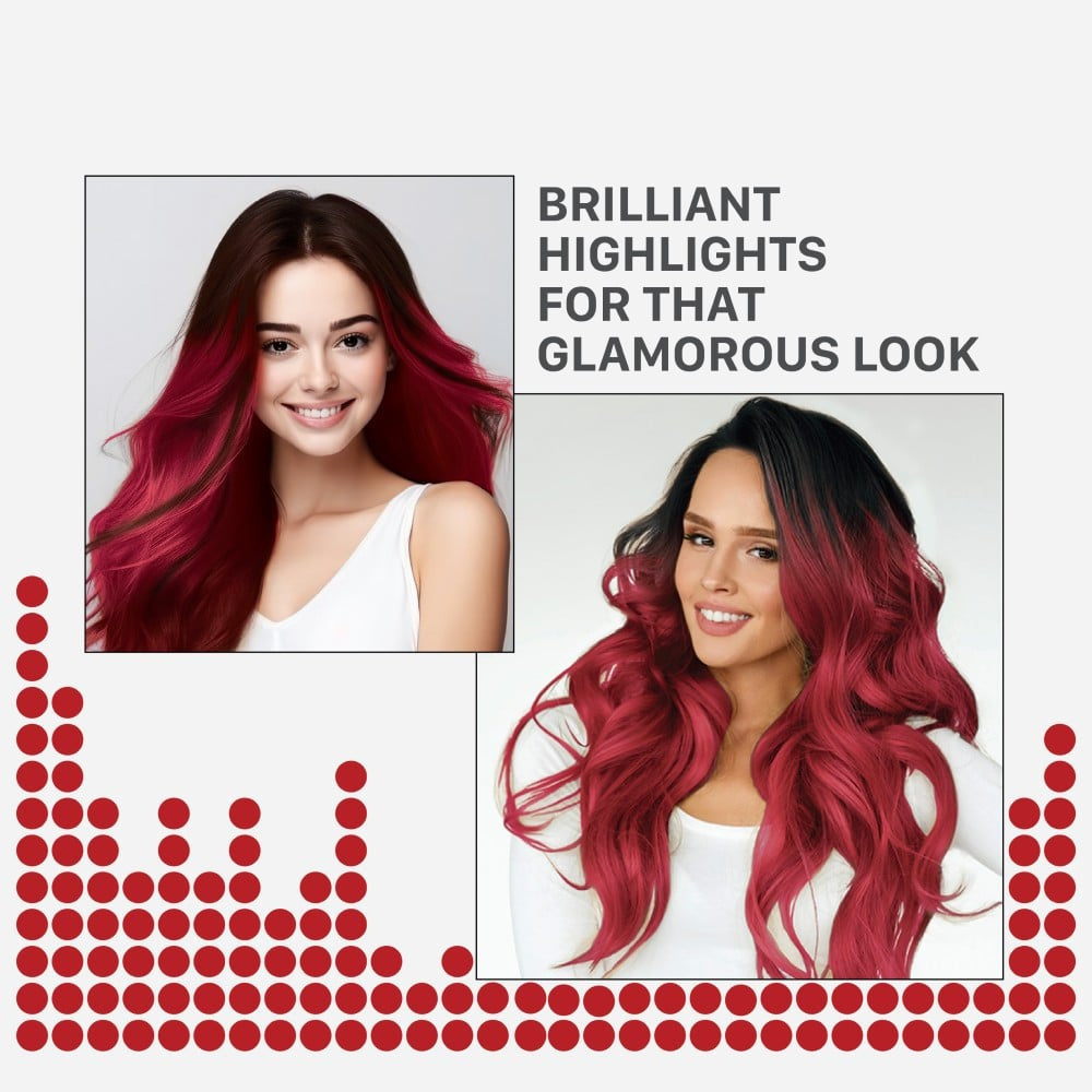 Streax Highlighting Hair Colour Kit (Crimson Red) : 1 pack