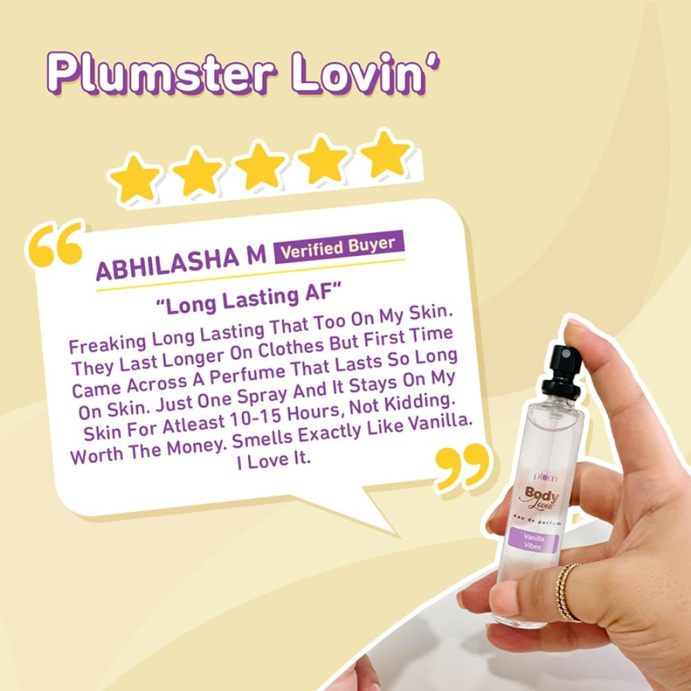 Plum BodyLovin' Vanilla Vibes Perfume (Sweet & Cozy) : 15 ml