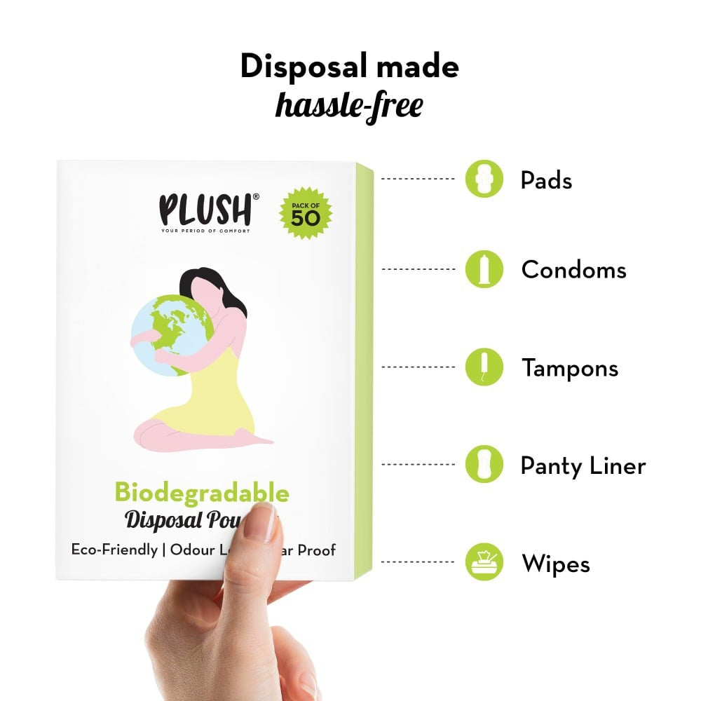 Plush Biodegradable Disposal Bag - Pack of 2 : 2 x 1 pack (50 pieces)