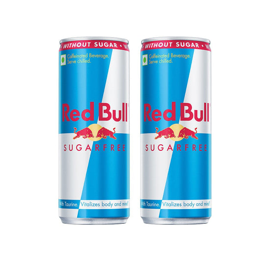 Red Bull Energy Drink (Sugar Free) - 250 ml - Pack of 2 : 2 x 250 ml