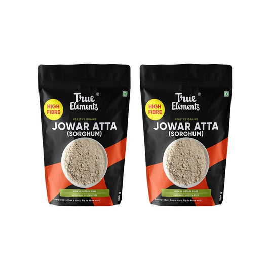 True Elements Jowar Flour - Sorghum Atta - Pack of 2 : 2 x 500 g