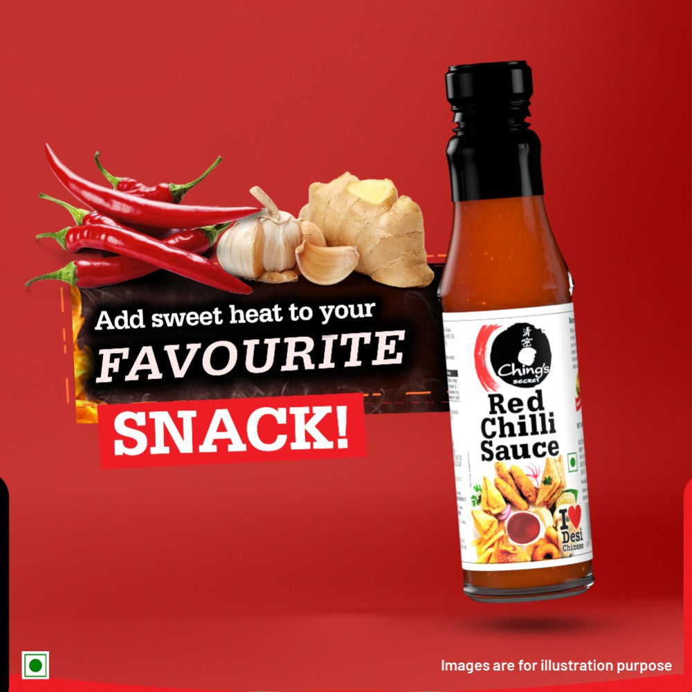 Ching's Secret Veg Hakka Noodles + Red Chilli Sauce, Bold, Fiery & Aromatic Combo : 140 g + 200 g