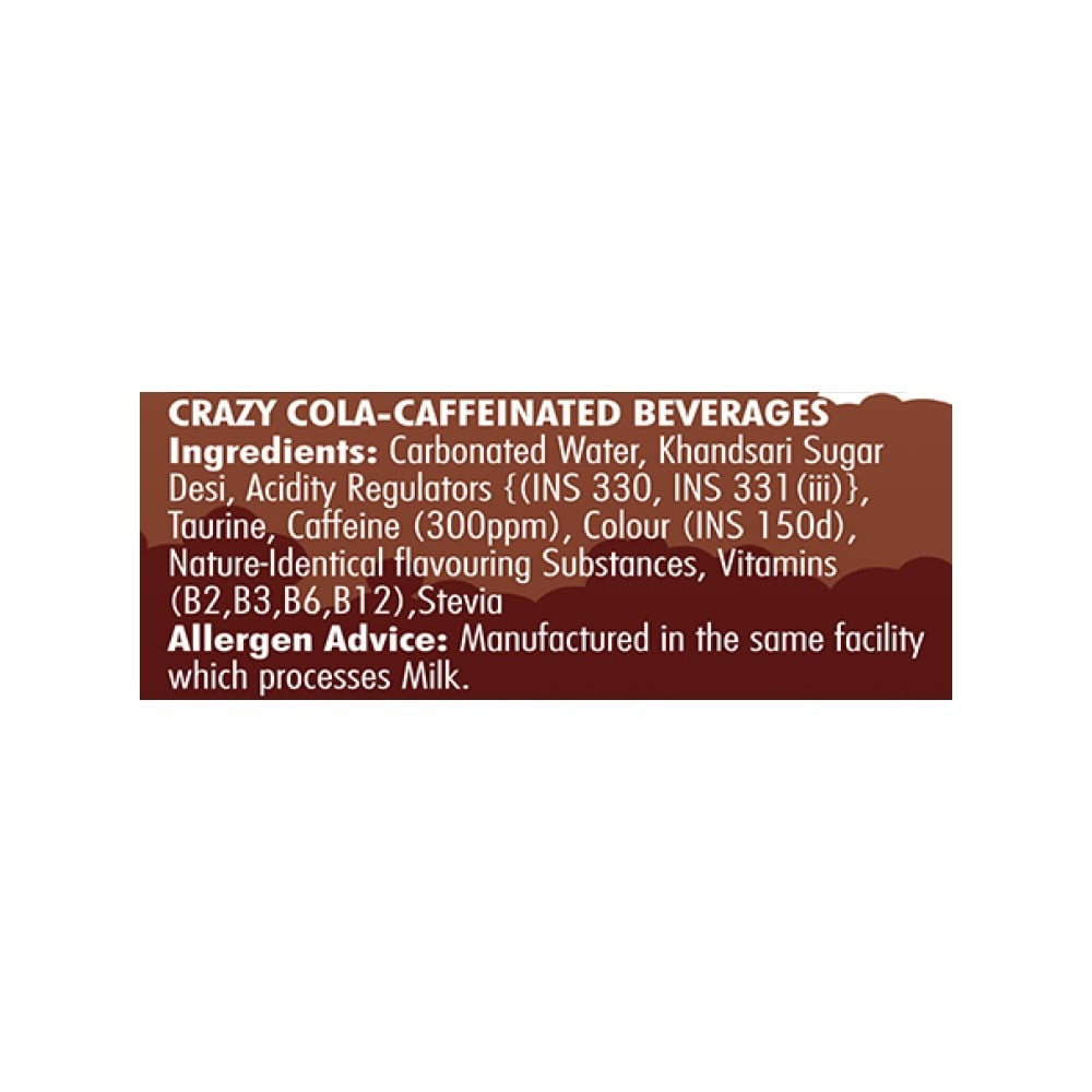 Raw Pressery Crazy Cola Energy Drink - Pack of 2 : 2 x 250 ml