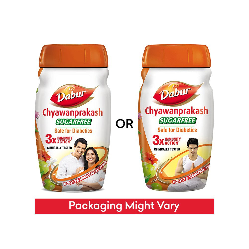 Dabur Chyawanprash Sugar Free - Safe for Diabetics with 40+ Ayurvedic Herbs - Pack of 2 : 2 x 900 g