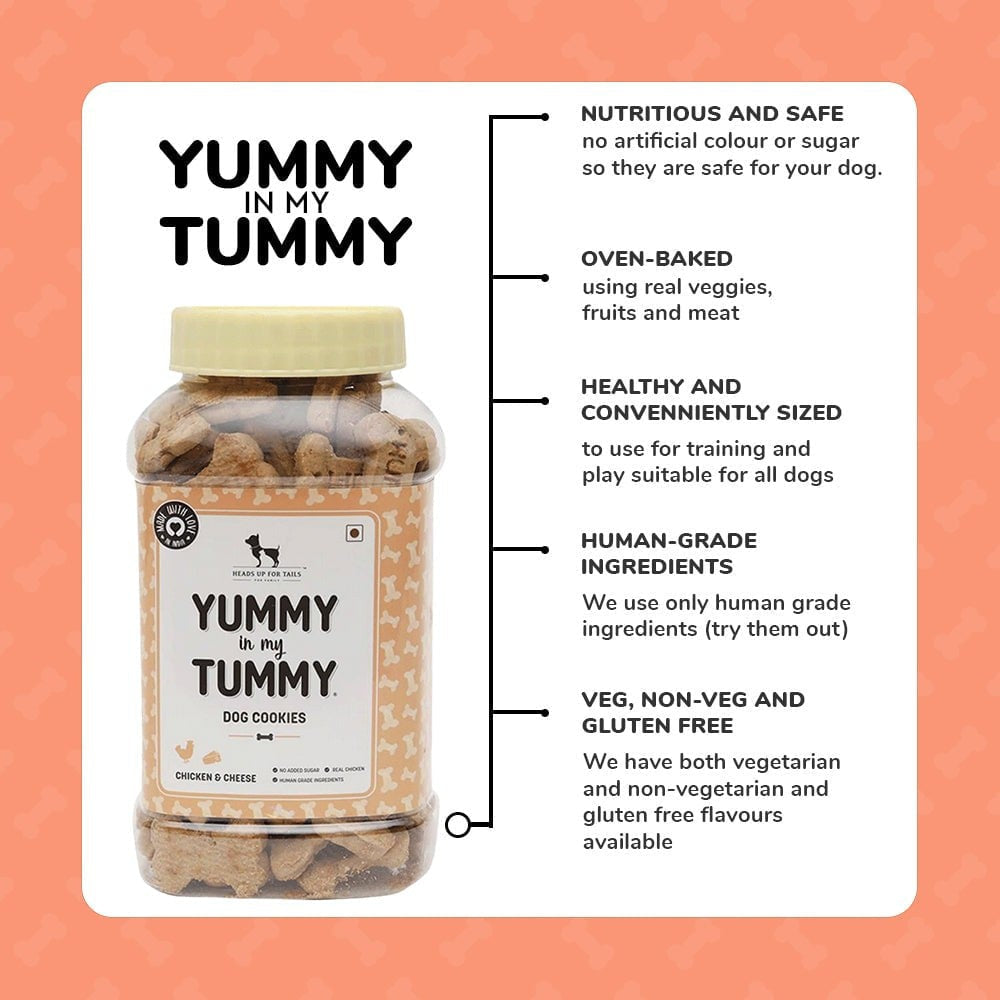 HUFT Yummy In My Tummy Dog Biscuit (Chicken & Cheese Flavour) : 800 g