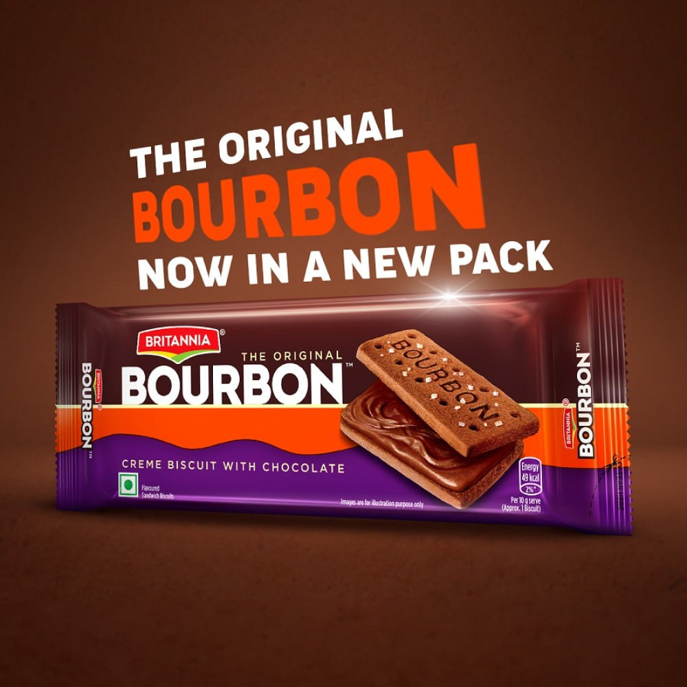 Britannia The Original Bourbon Creme Biscuit With Chocolate : 150 g