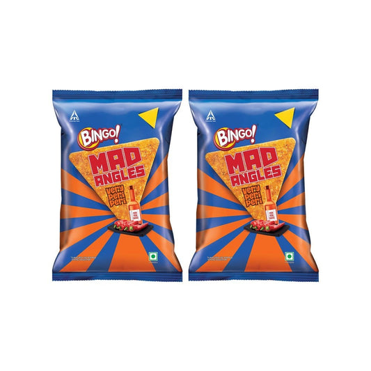 Bingo Mad Angles Very Peri Peri Crisps - Pack of 2 : 2 x 117 g