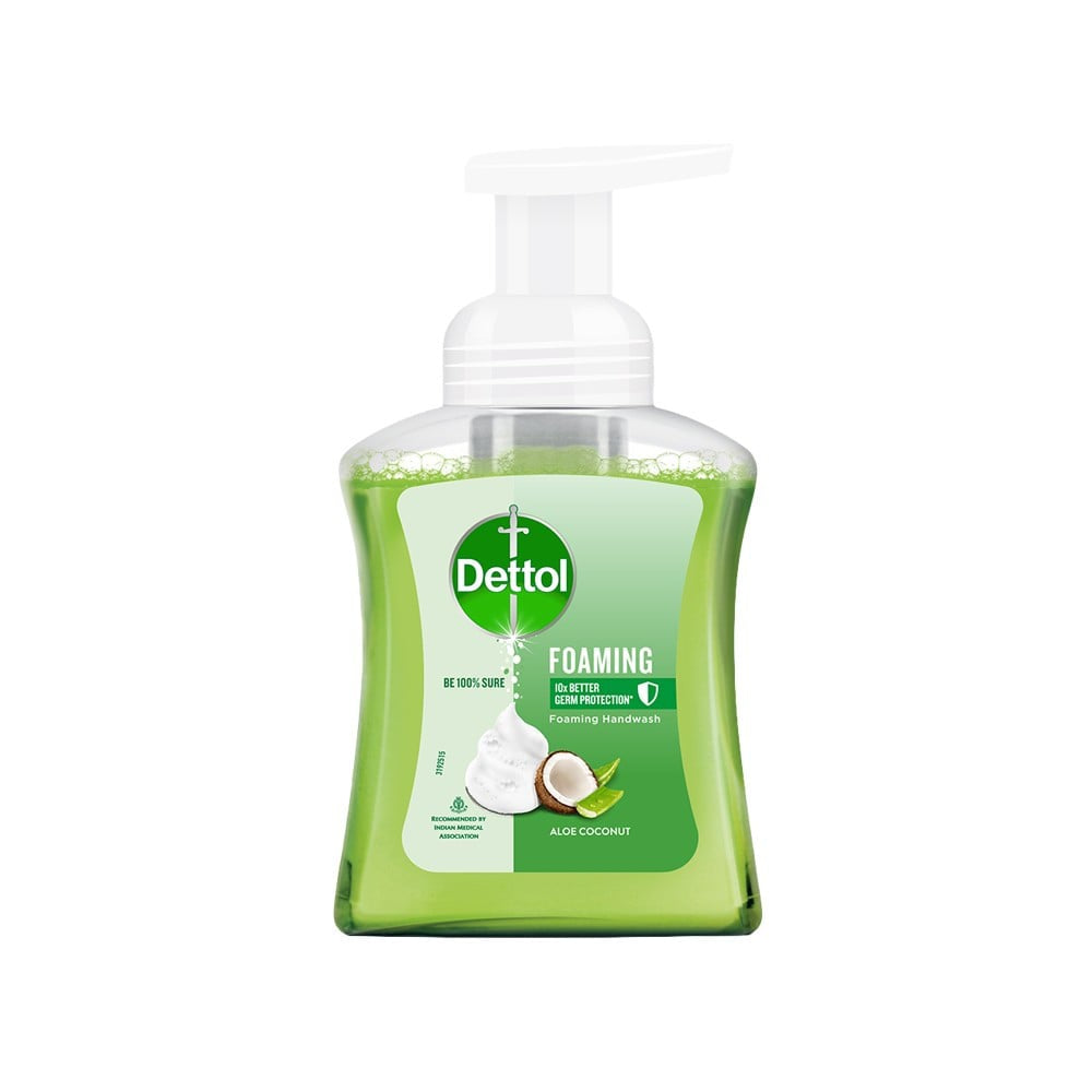 Dettol Strawberry Fragrance Foaming Hand Wash + Aloe Coconut Foaming Hand Wash Combo : 250 ml + 250 ml