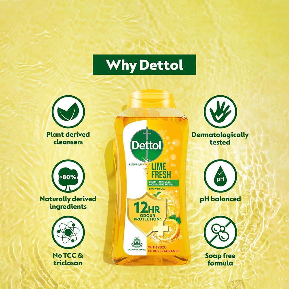 Dettol Lime Fresh Shower Gel : 250 ml