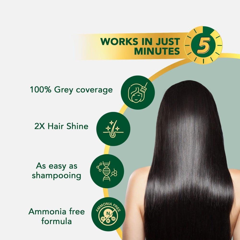 Streax Insta Shampoo Hair Colour (3 Dark Brown) : 1 pack (5 pieces)
