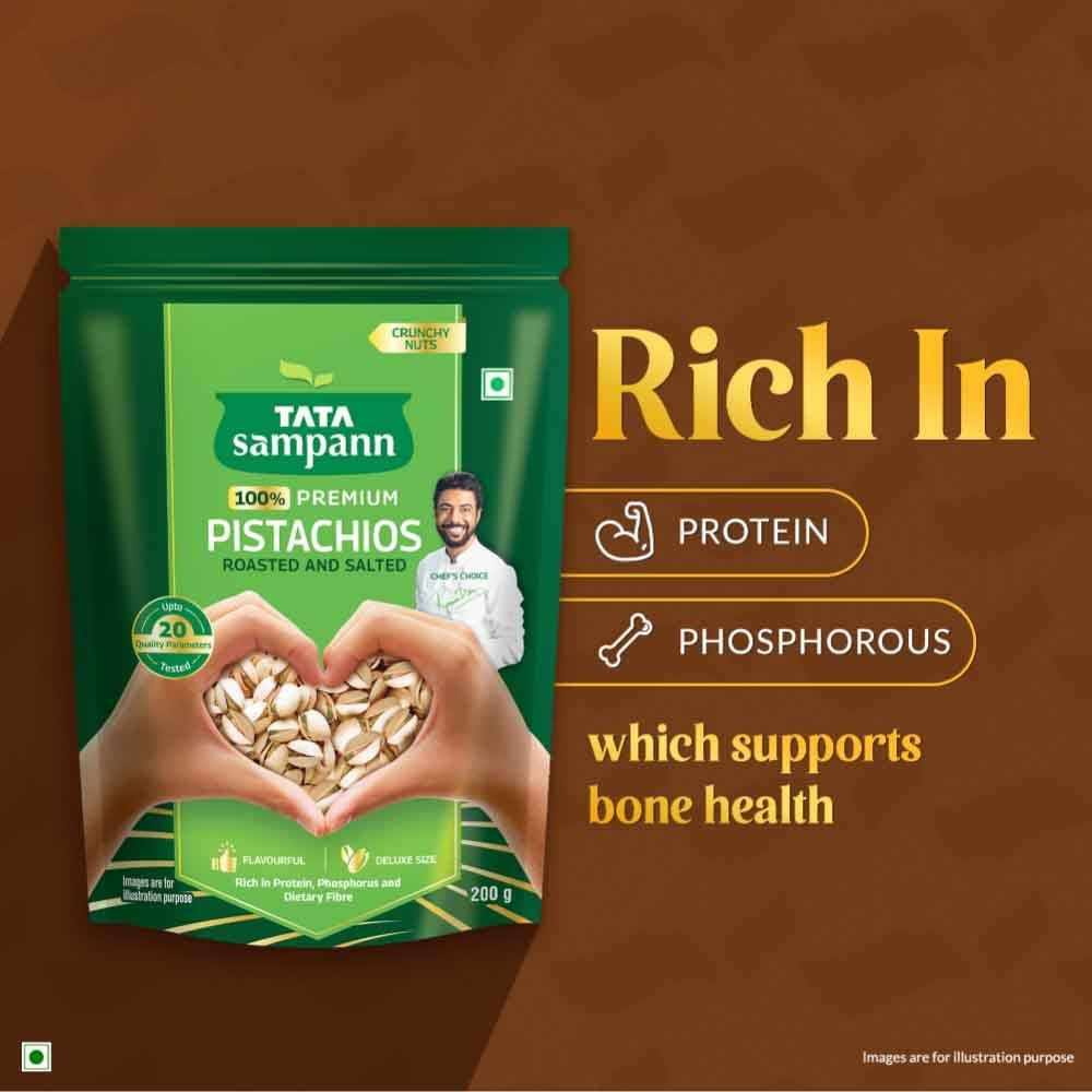 Tata Sampann Pistachios Roasted & Salted (100% Premium) : 200 g