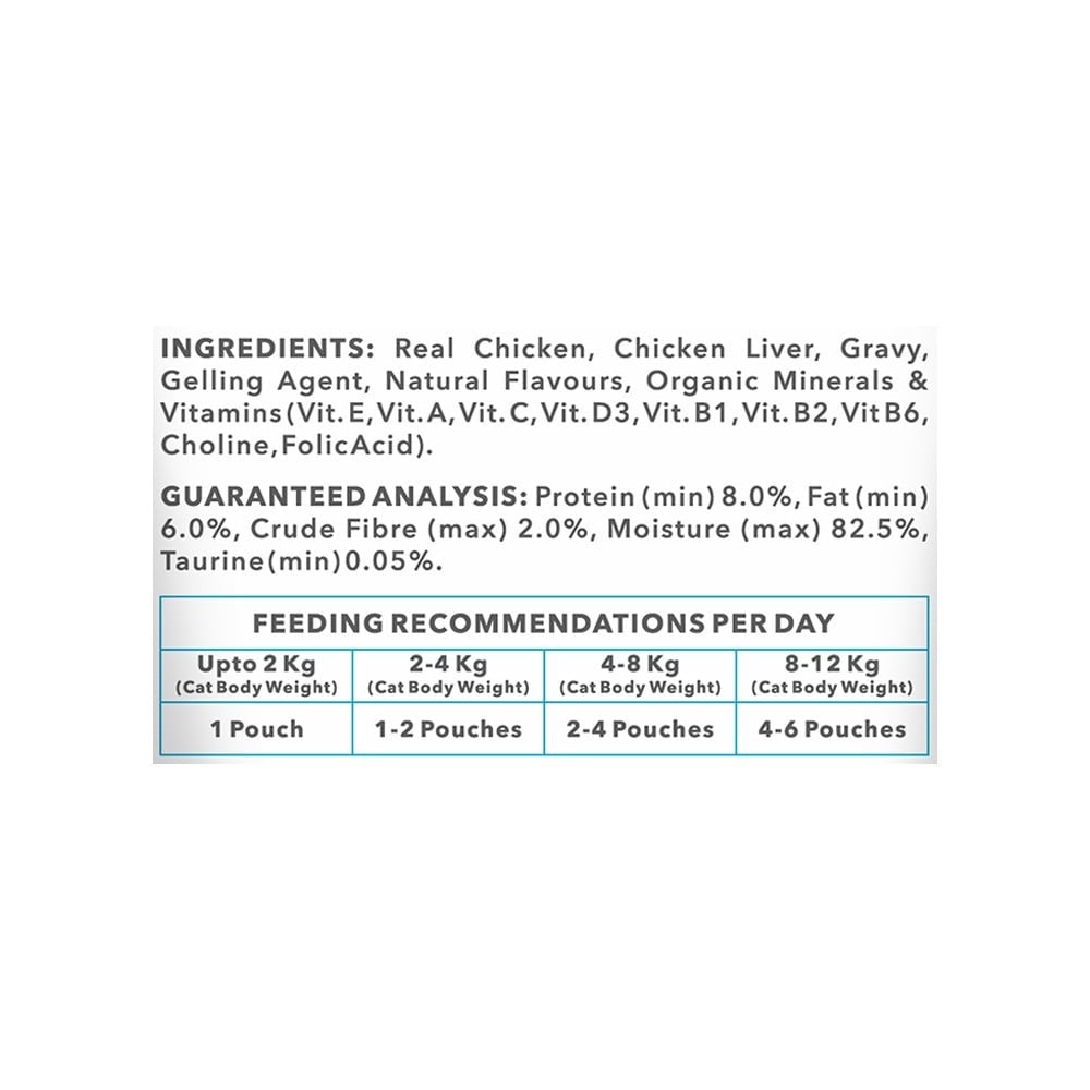 PurePet Wet Cat Food - Real Chicken and Chicken Liver in Gravy - All life stages : 50 g