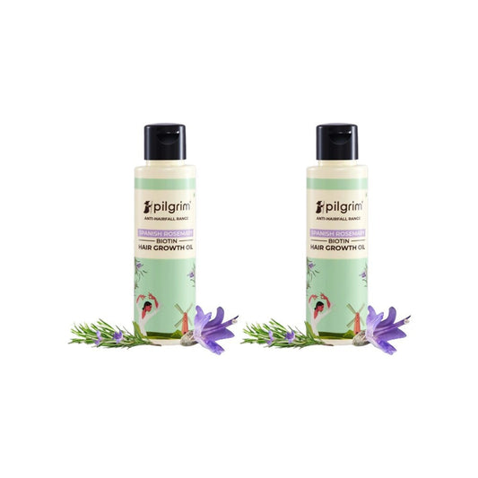 Pilgrim Spanish Rosemary Biotin Growth Hair Oil - Pack of 2 : 2 x 100 ml