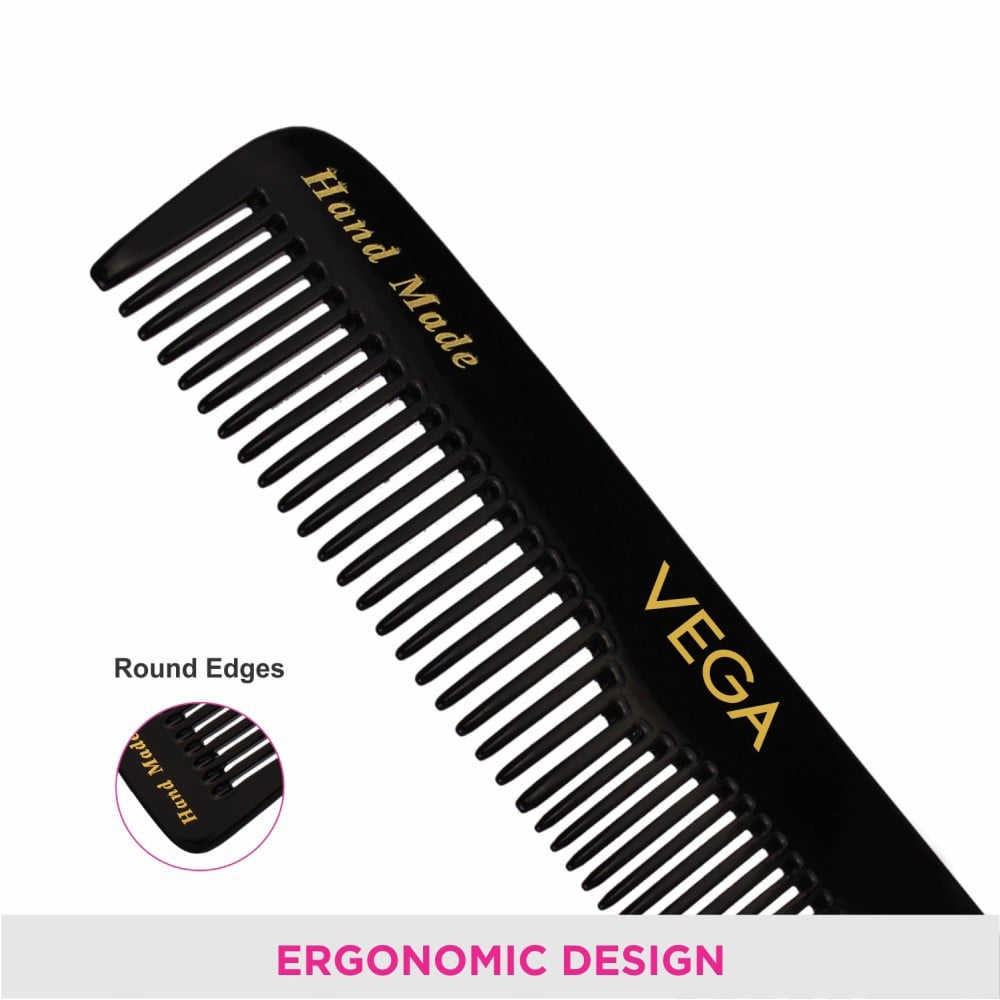 Vega Pocket Hair Comb (Black) : 1 piece