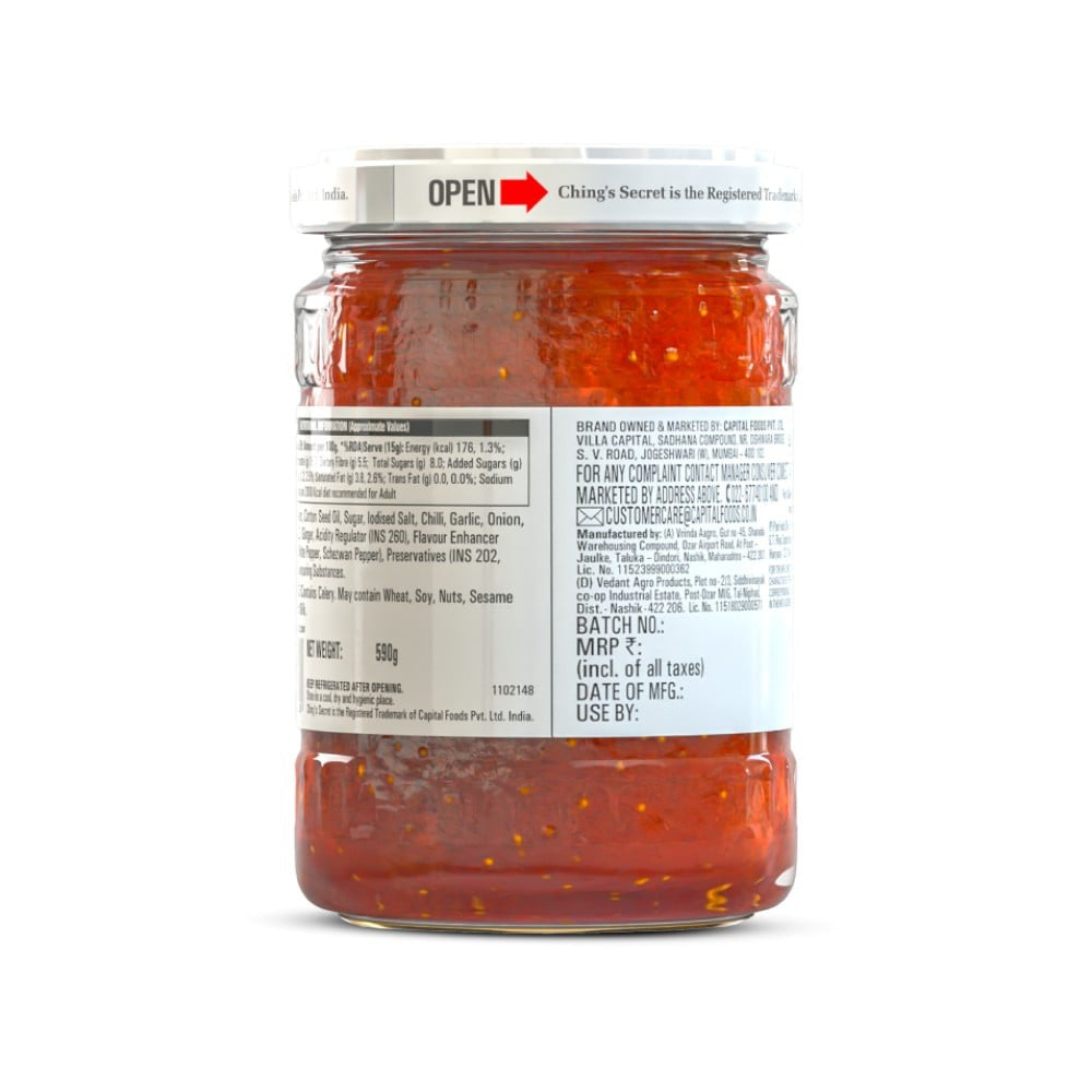 Ching's Secret Schezwan Chutney, Spread : 590 g