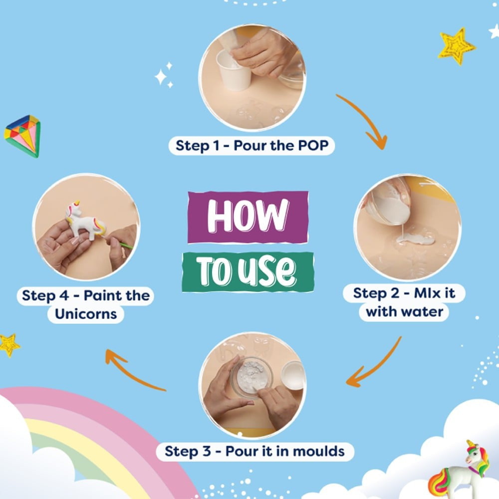 Pidilite Fevicreate Mould & Paint Unicorn Craft Kit : 1 unit