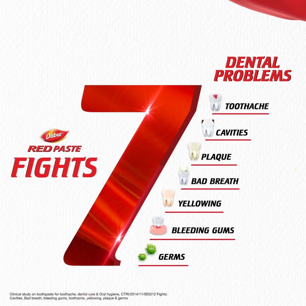 Dabur Red Herbal Toothpaste - Family Saver Pack : 500 g