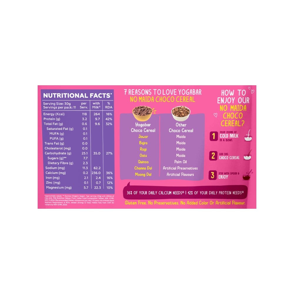 Yoga Bar No Maida Choco Cereal : 345 g