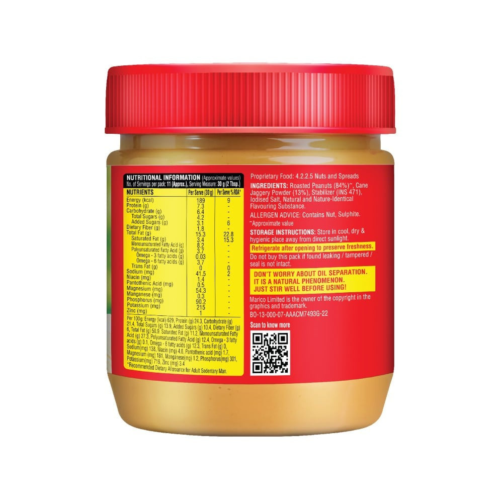 Saffola Creamy Peanut Butter With Jaggery : 350 g