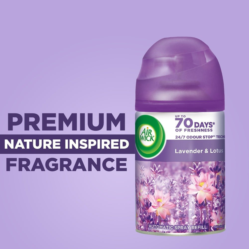 Airwick Freshmatic Automatic Air Freshener Refill (Lavender & Lotus) - Pack of 4 : 4 x 250 ml