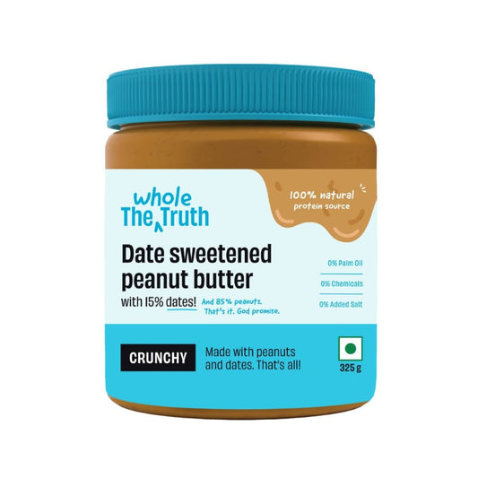 The Whole Truth Sweetened Crunchy Peanut Butter with dates : 325 g