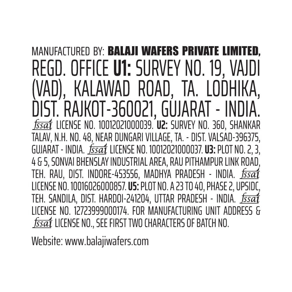 Balaji Crunchex Simply Salted Potato Wafers : 135 g