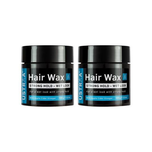 Ustraa Strong Hold Hair Wax - Wet Look - Pack of 2 : 2 x 100 g