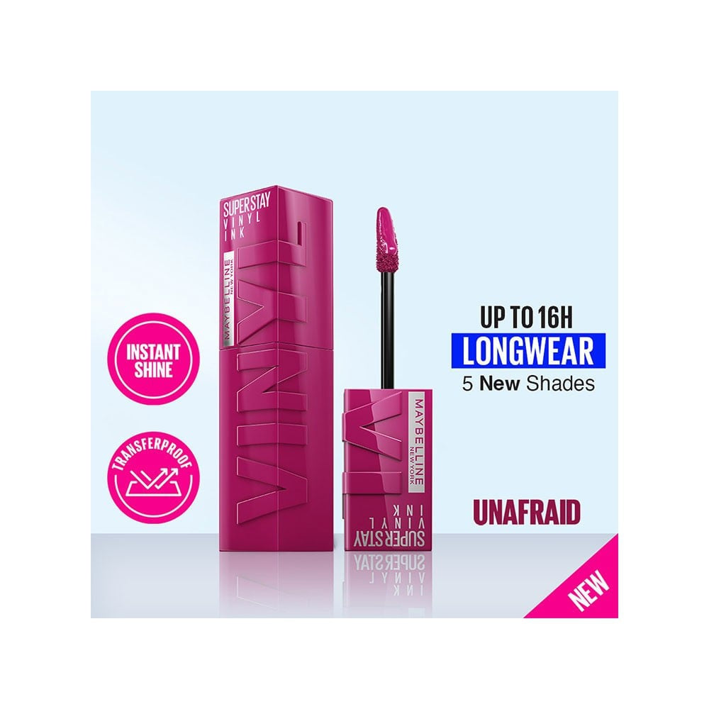 Maybelline New York Superstay Vinyl Ink Liquid Lipstick (Unafraid) : 4.2 ml