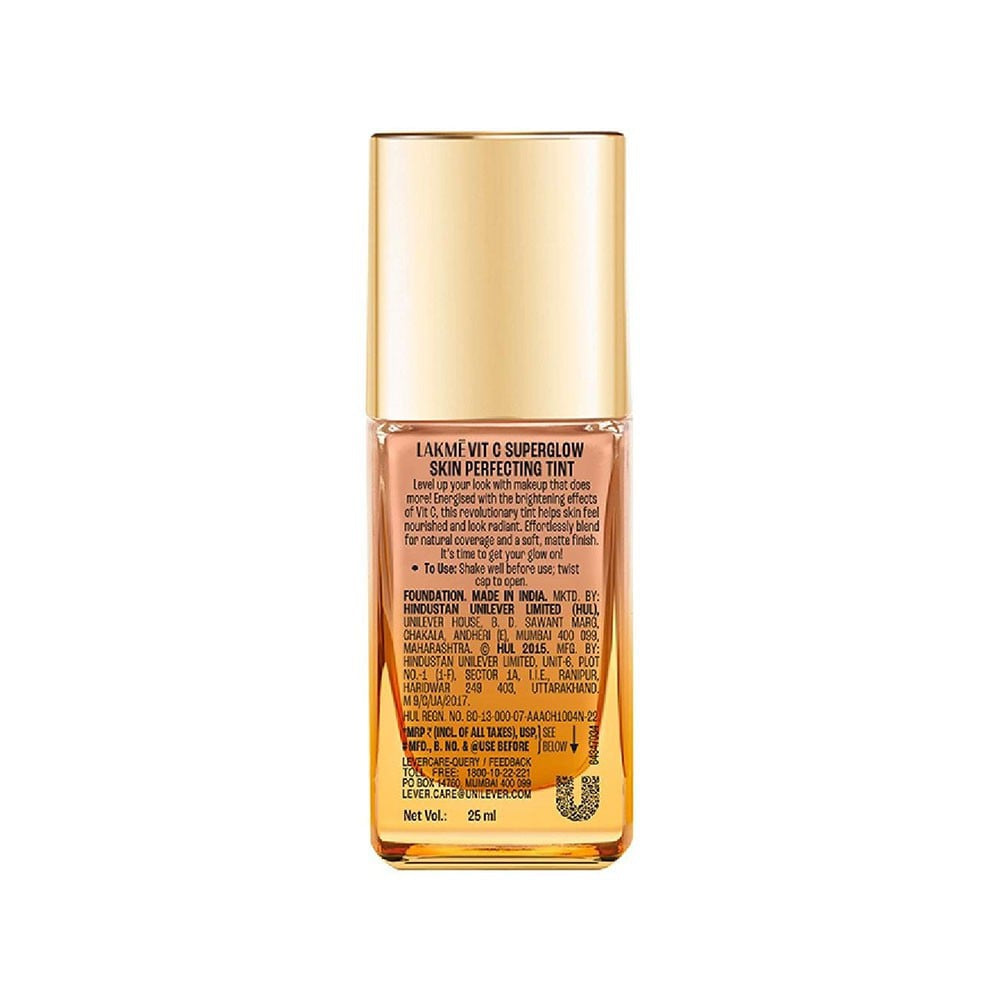Lakme Makeup+ Skincare Vitamin C SuperGlow Foundation (Cool Rose) : 25 ml