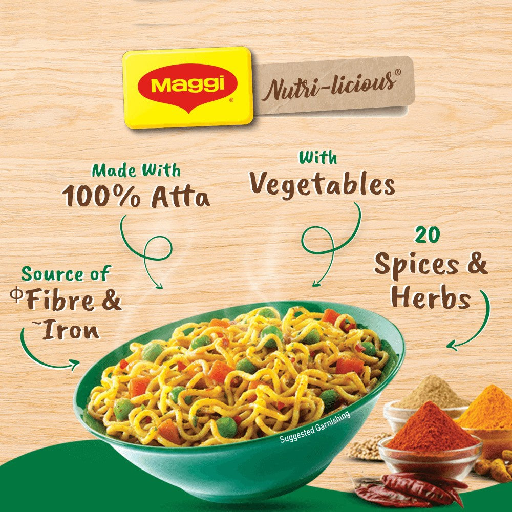 Maggi Nutri-Licious Masala Veg Atta Instant Noodles : 290 g