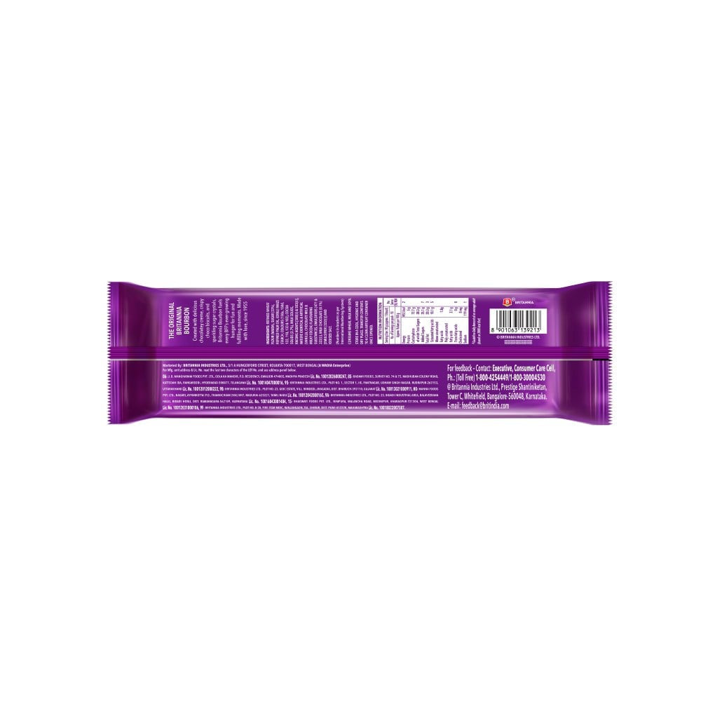 Britannia The Original Bourbon Creme Biscuit With Chocolate : 150 g