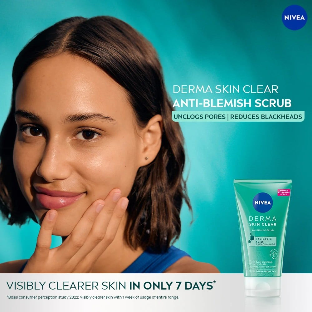 Nivea Derma Skin Clear Anti-Blemish Scrub : 150 ml