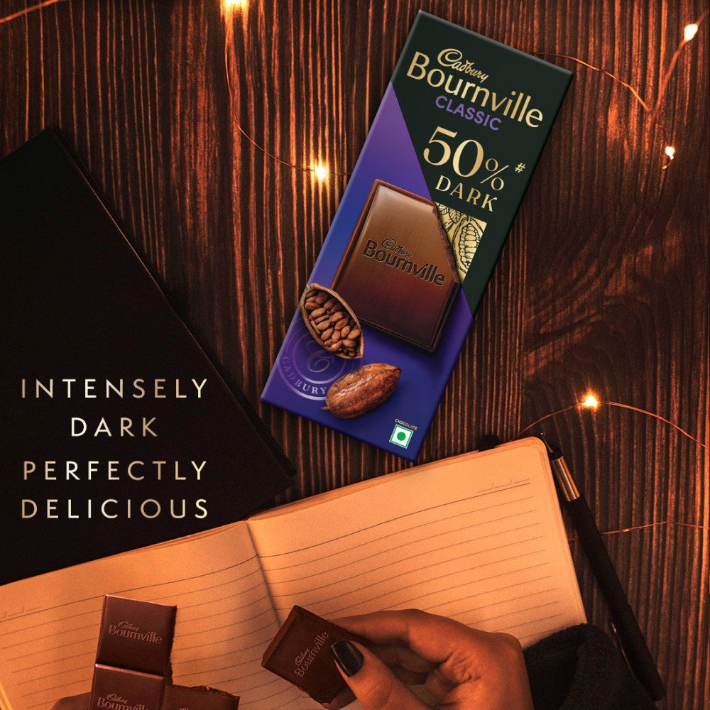Cadbury Bournville Rich Cocoa 50% Dark Chocolate Bar : 80 g