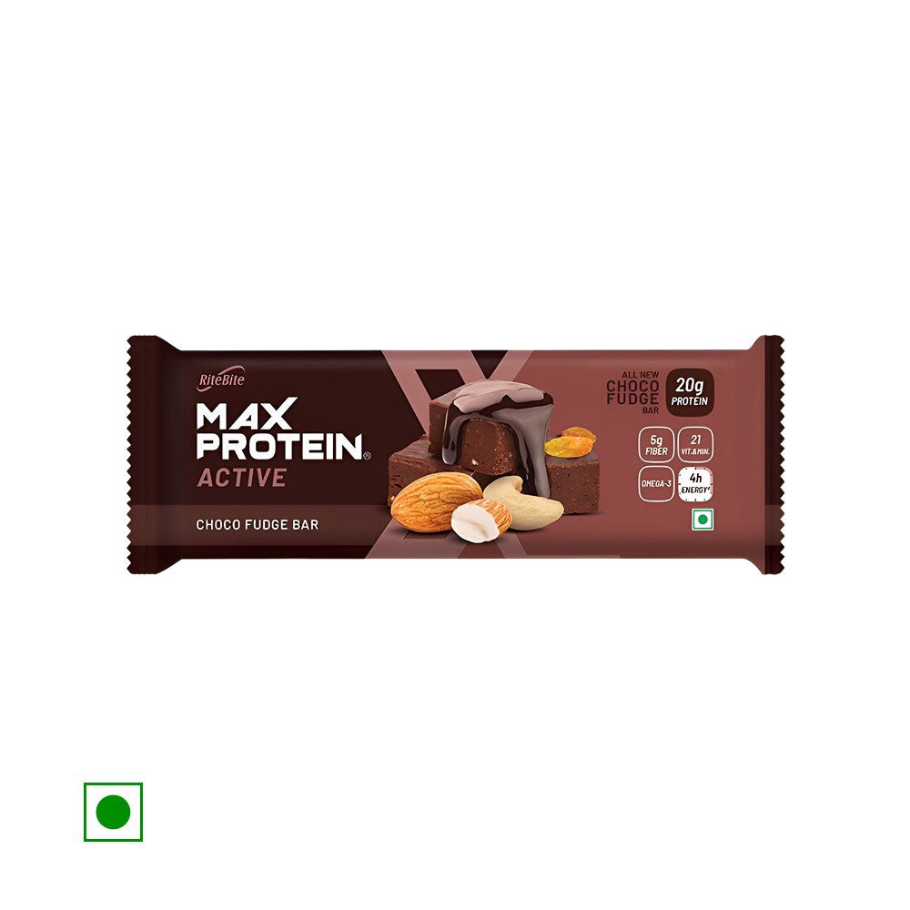 RiteBite Max Protein Active Choco Fudge Nutrition Bar + Max Protein Cheese & Jalapeno Chips Combo : 75 g + 60 g