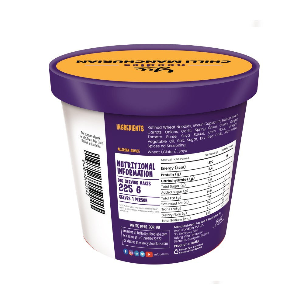 Yu Chilli Manchurian Instant Cup Noodles : 70 g