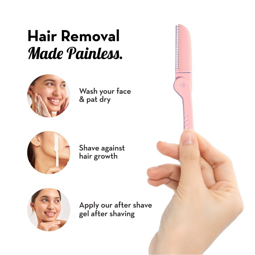 Plush Foldable Face Razor for Women : 3 pcs