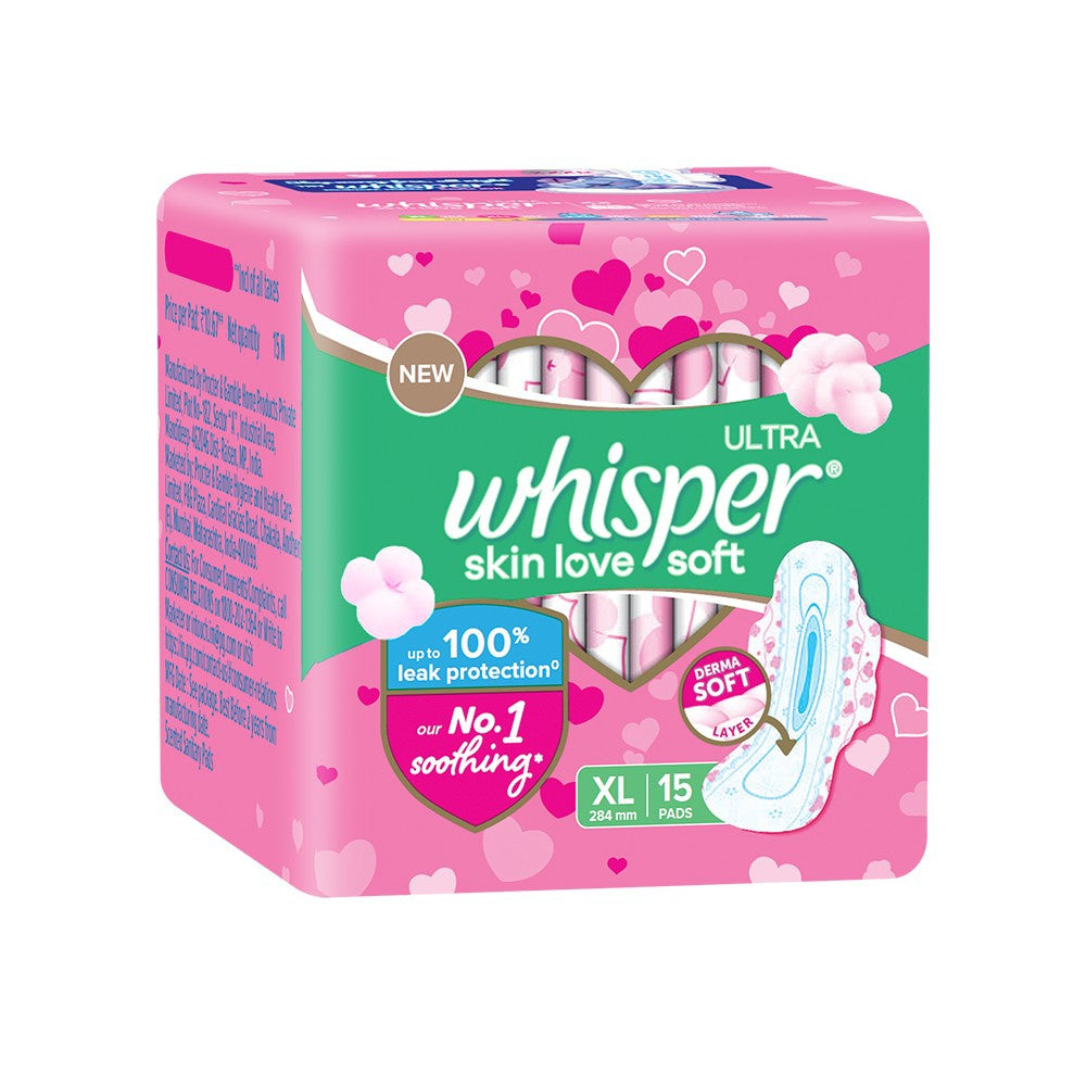 Whisper Daily Liners Clean & Fresh Panty Liners + Ultra Soft Air Fresh Pores Sanitary Pads Combo : 20 pieces + 1 pack (15 pieces)