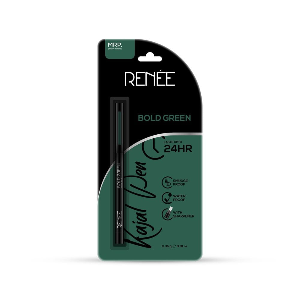 Renee Kajal Pen with Sharpener (Bold Green) : 0.35 g