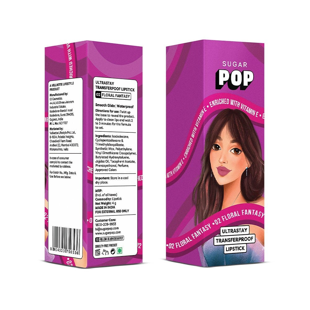 SUGAR POP Ultrastay Transferpoof Lipstick (04 Garnet Glam) : 4 g