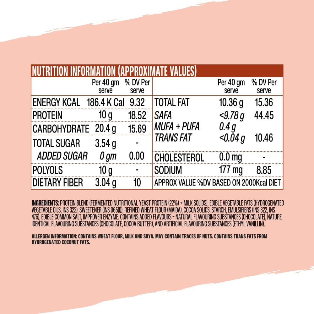 SuperYou Chocolate Wafer Protein Bar - Pack of 4 : 4 x 40 g