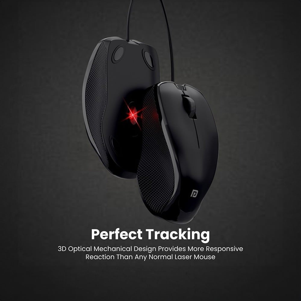 Portronics Toad 101 Optical Wired Mouse (Black) : 1 unit