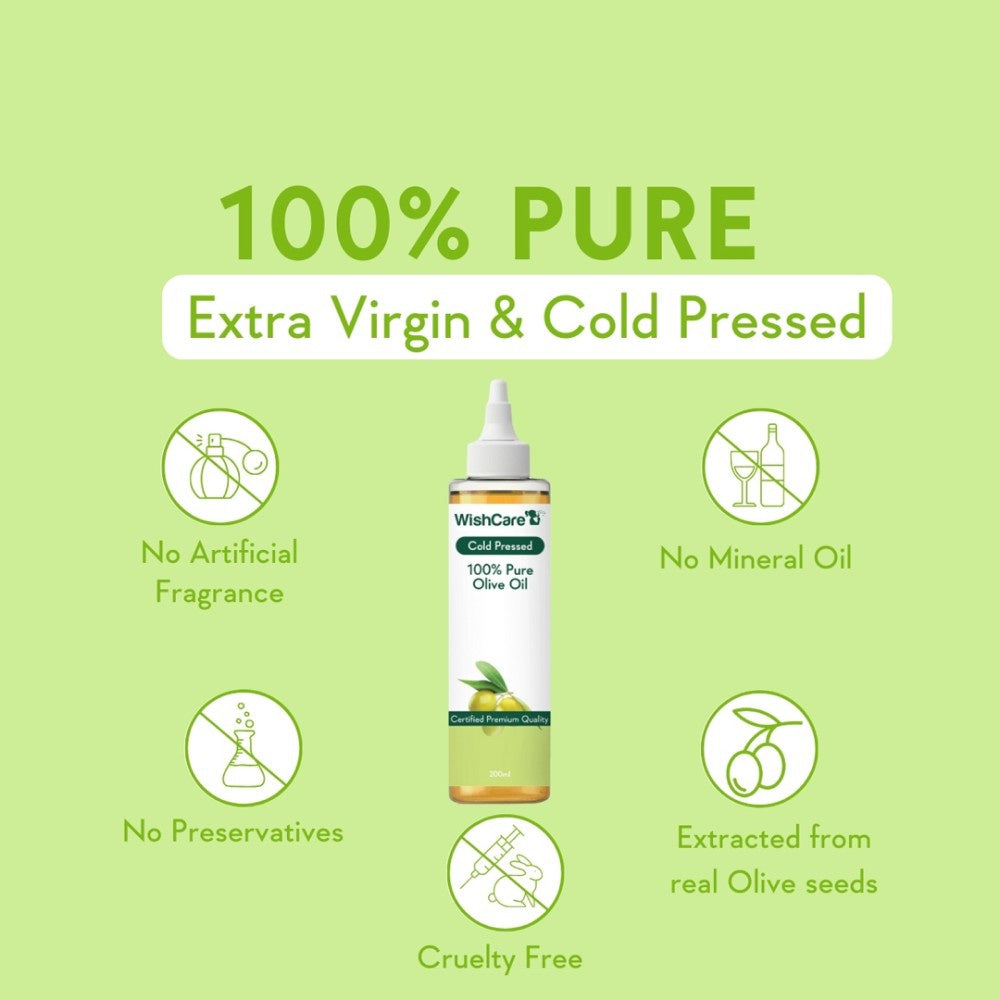 Wishcare Cold Pressed 100% Pure Olive Oil : 200 ml