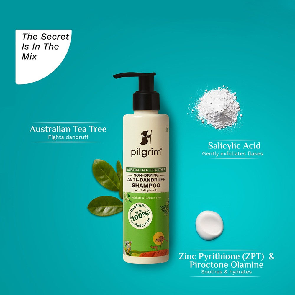Pilgrim Australian Tea Tree Non-Drying Anti-Dandruff Shampoo : 200 ml