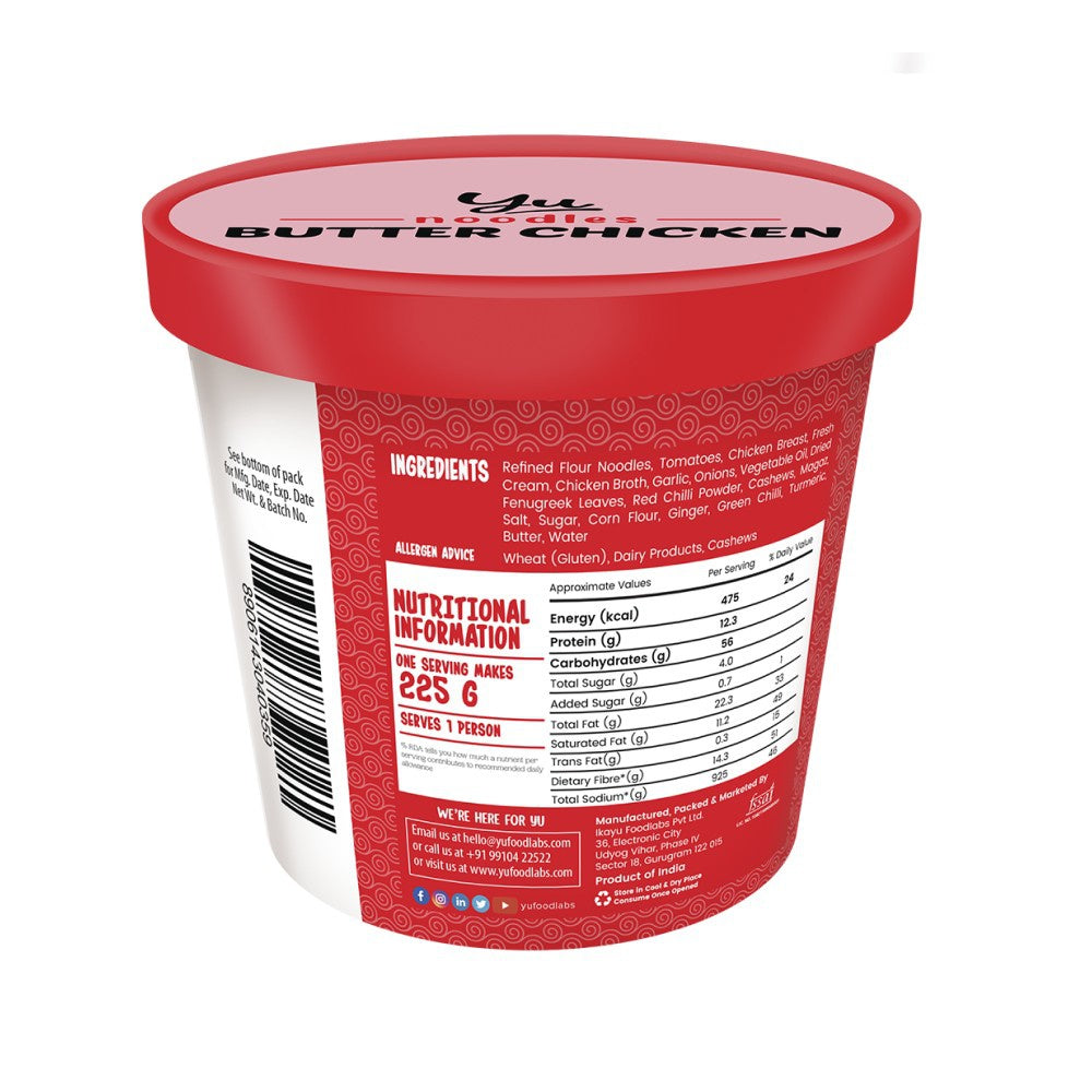 Yu Butter Chicken Cup Noodles - Pack of 3 : 3 x 70 g