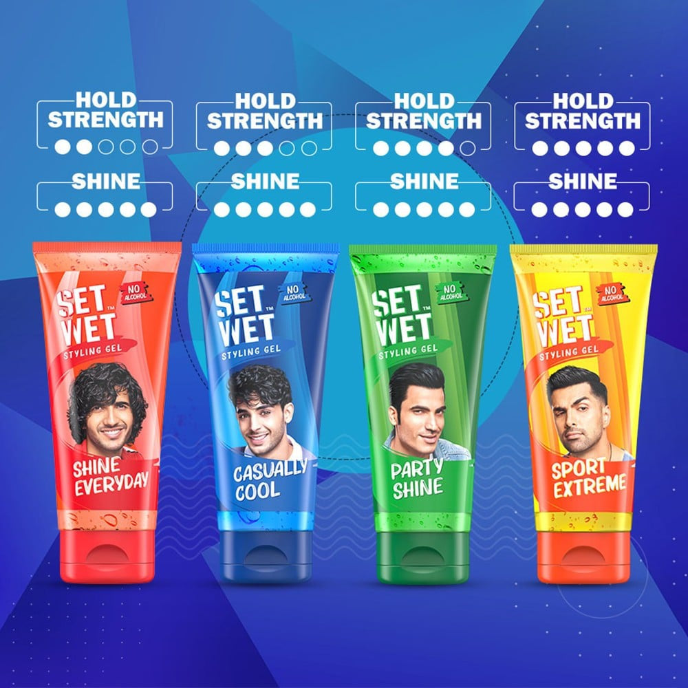 Set Wet Casually Cool Styling Hair Gel : 100 g