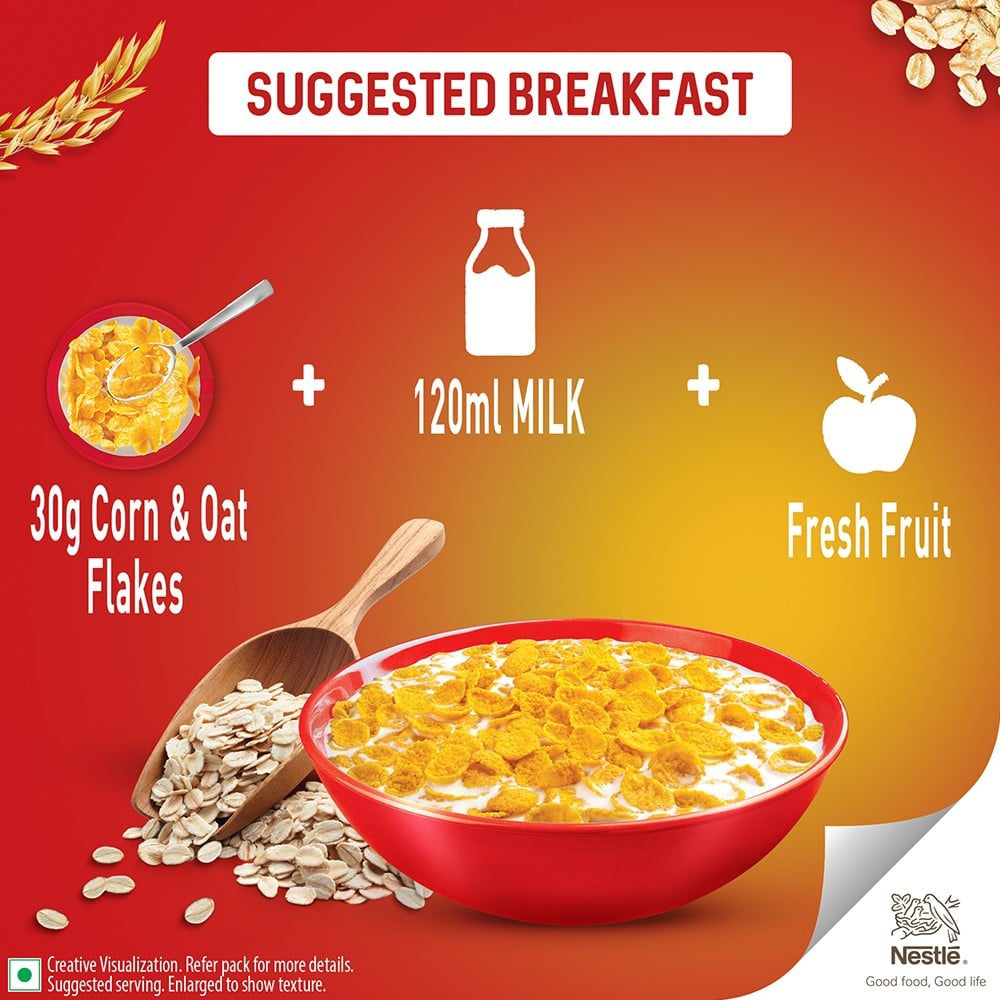 Nestle Gold Crunchy, Corn & Oat Flakes : 850 g